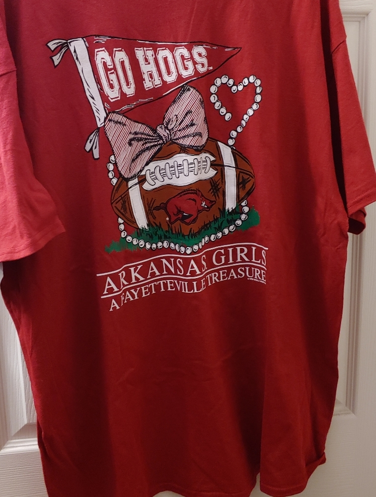 Girlie Girl Arkansas Razorback Tshirt